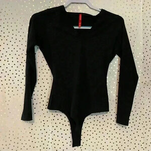SPANX Suit Yourself Long Sleeve Thong Bodysuit